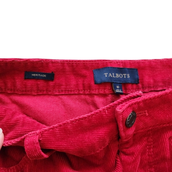 Talbots Red Corduroy Women' s Pants Size  10 - Picture 3 of 14